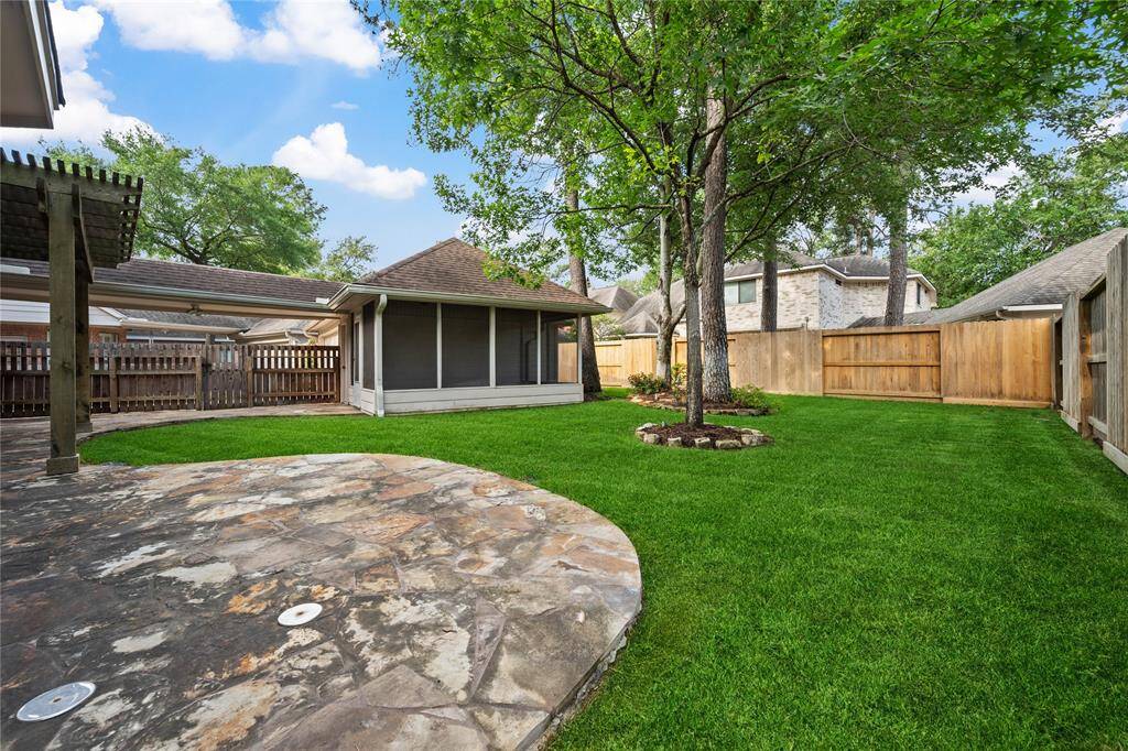 Beautifully landscaped backyard with sprinkler system for both the front and the backyard