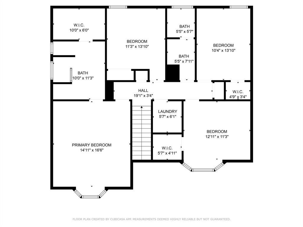 Second floor layout-measurements are approximate