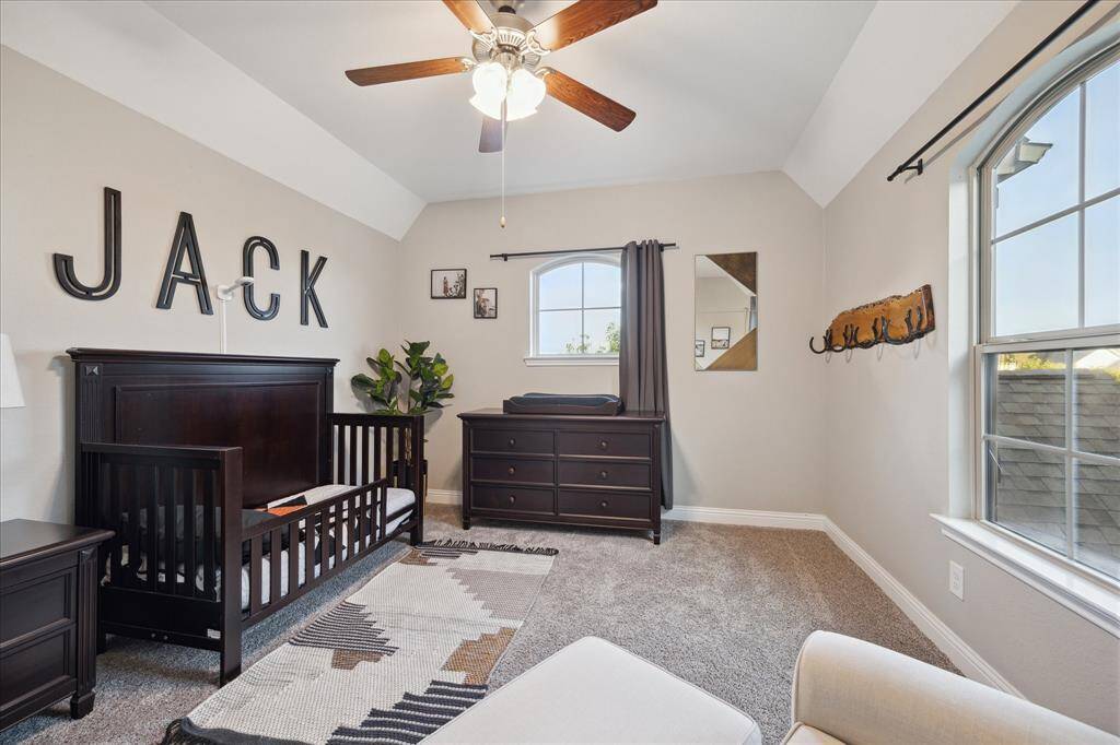 Third Bedroom w/ Plush Carpet, Ceiling Fan and Natural Light
