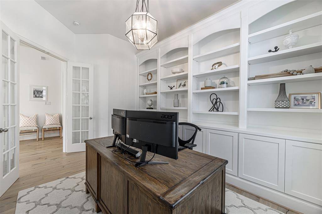 Opposite view of the home office facing them main hallway