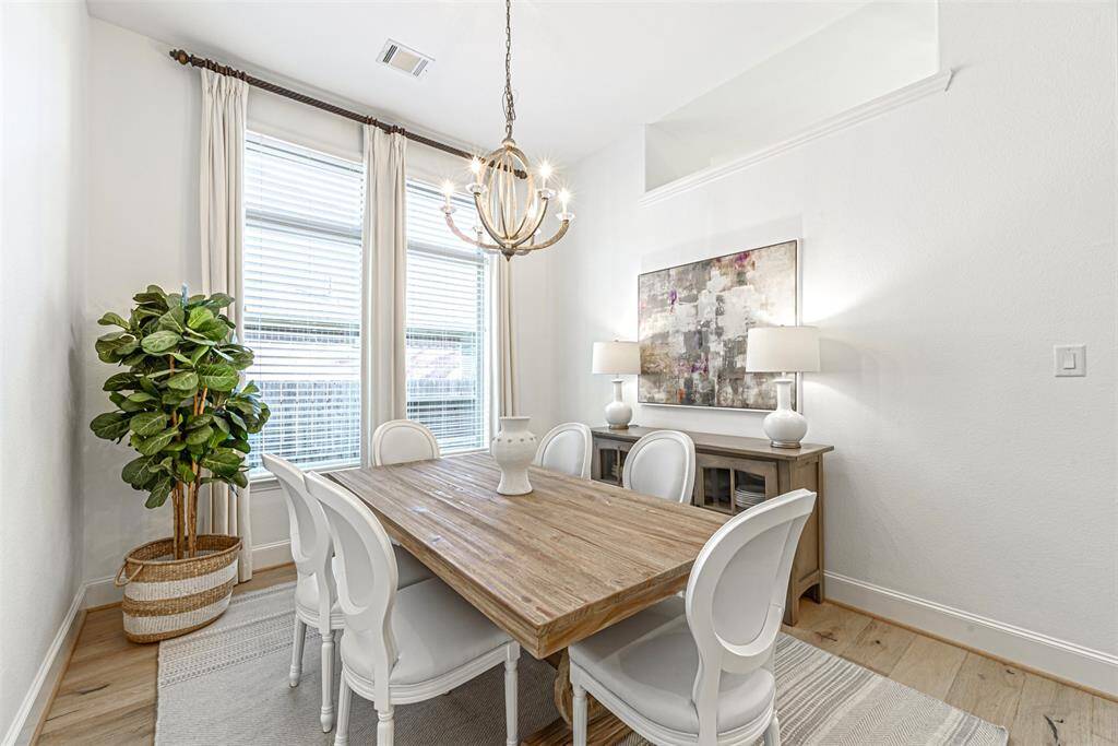 Formal dining room opposite the kitchen