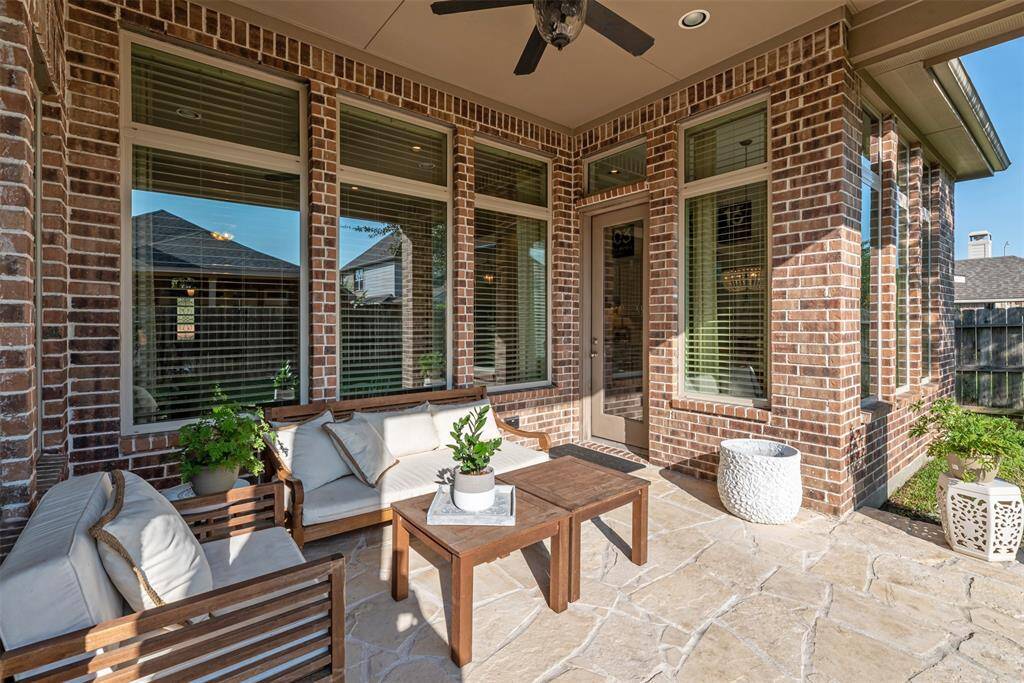 Opposite view of the covered patio
