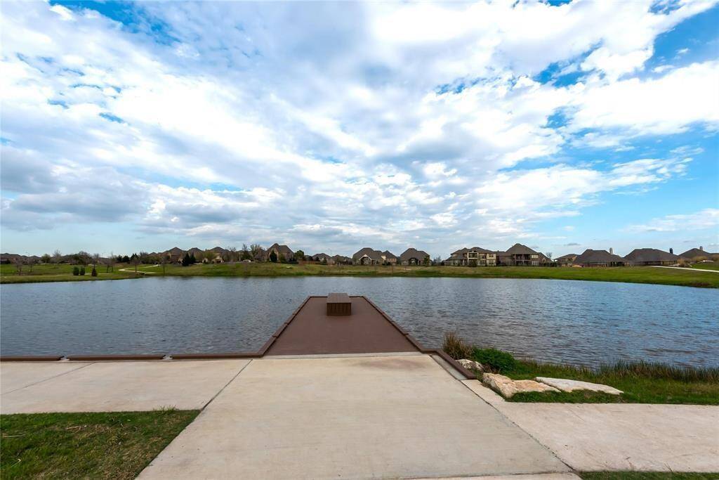 Westmoor pond and pier behind the clubhouse
