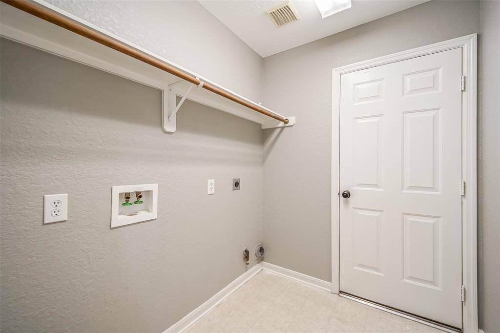 Utility room and door to garage