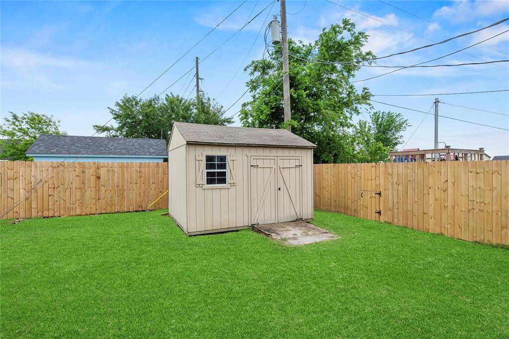 Storage shed.