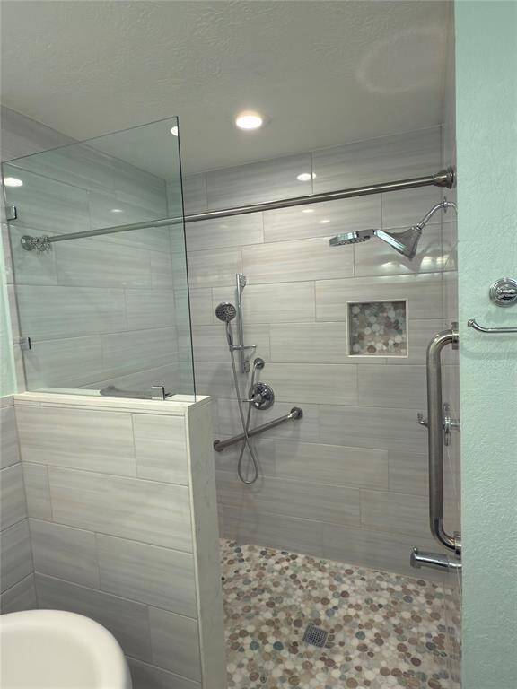 Walk or roll in shower in Primary
