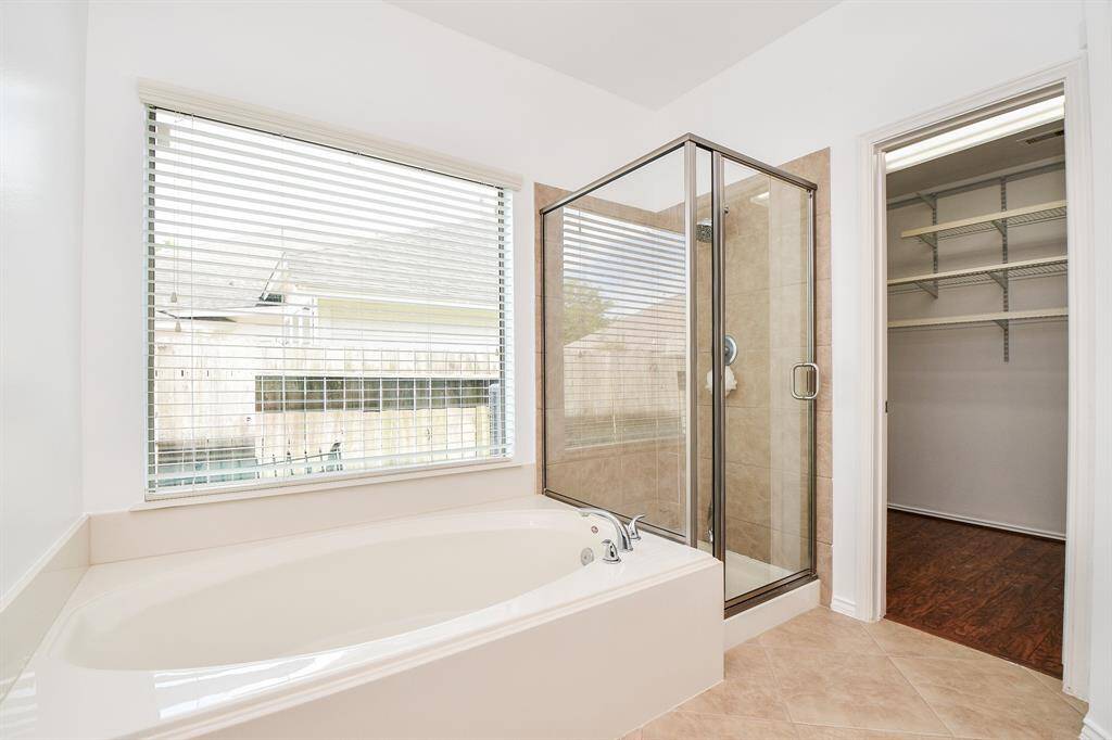 Garden tub and separate shower