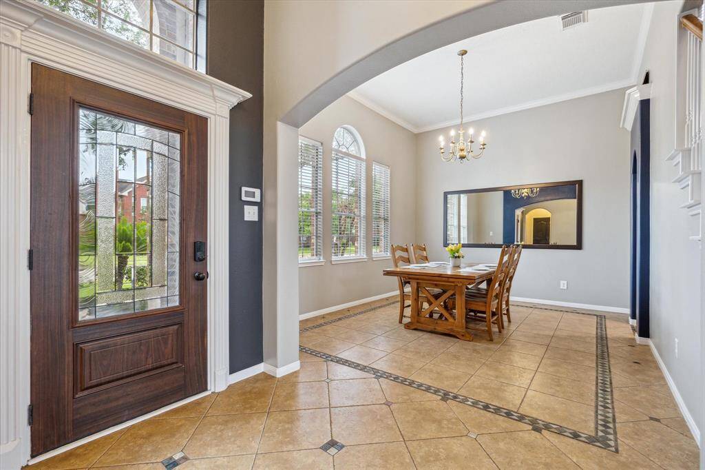 Formal dining is a great size with tons of natural light!
