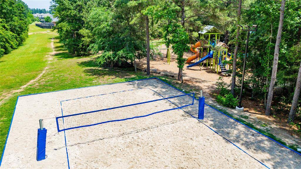 Forest Island Volleyball court