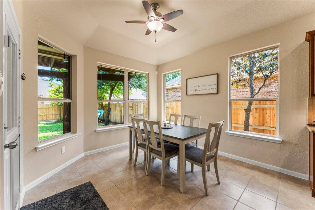 Breakfast room off of the kitchen with plenty of natural light.