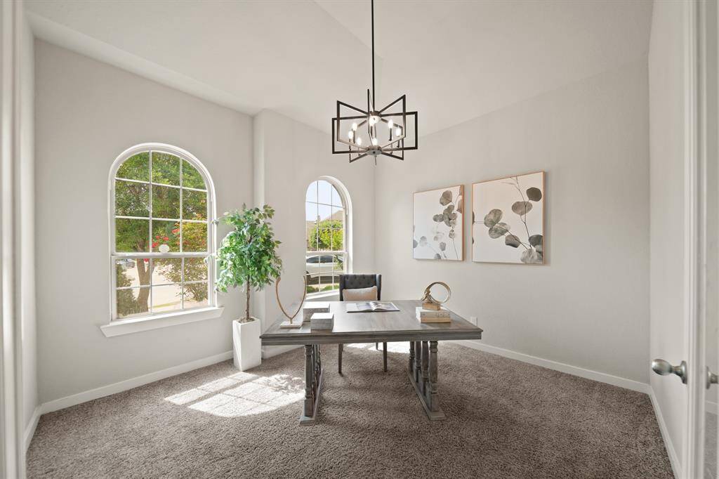 A View That Works With You.From inside the study, enjoy a picturesque view through generous windows that frame the lush front yard. Natural light pours in, energizing the space and making every moment feel inspired. The outside beauty enhances your daily rhythm.