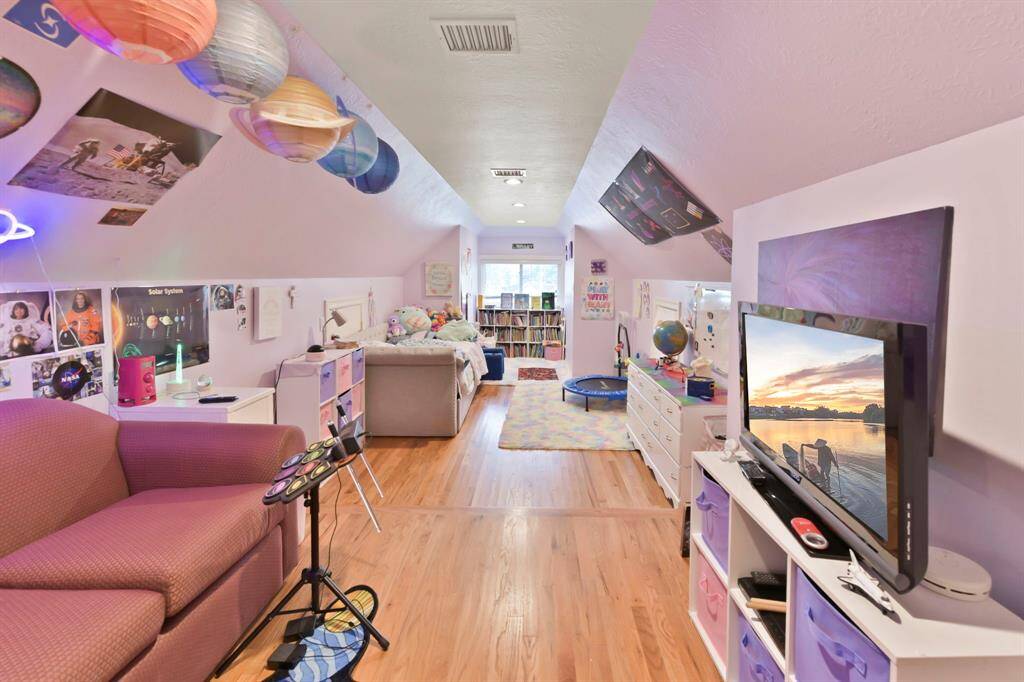 The Fourth Bedroom is a bonus room located over the garage. It has a very versatile space which could be used as a fitness area, bedroom, or media room.