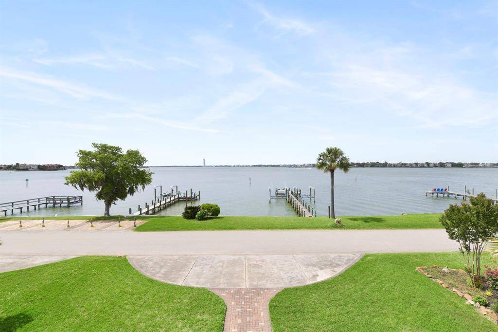 There is a nice sitting area as well as a boat lift.