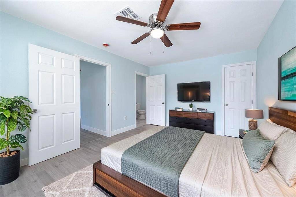 Virtually staged Master Bedroom
