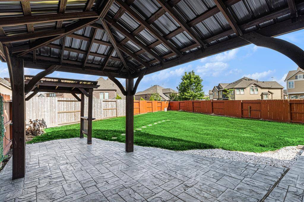 Covered patio area