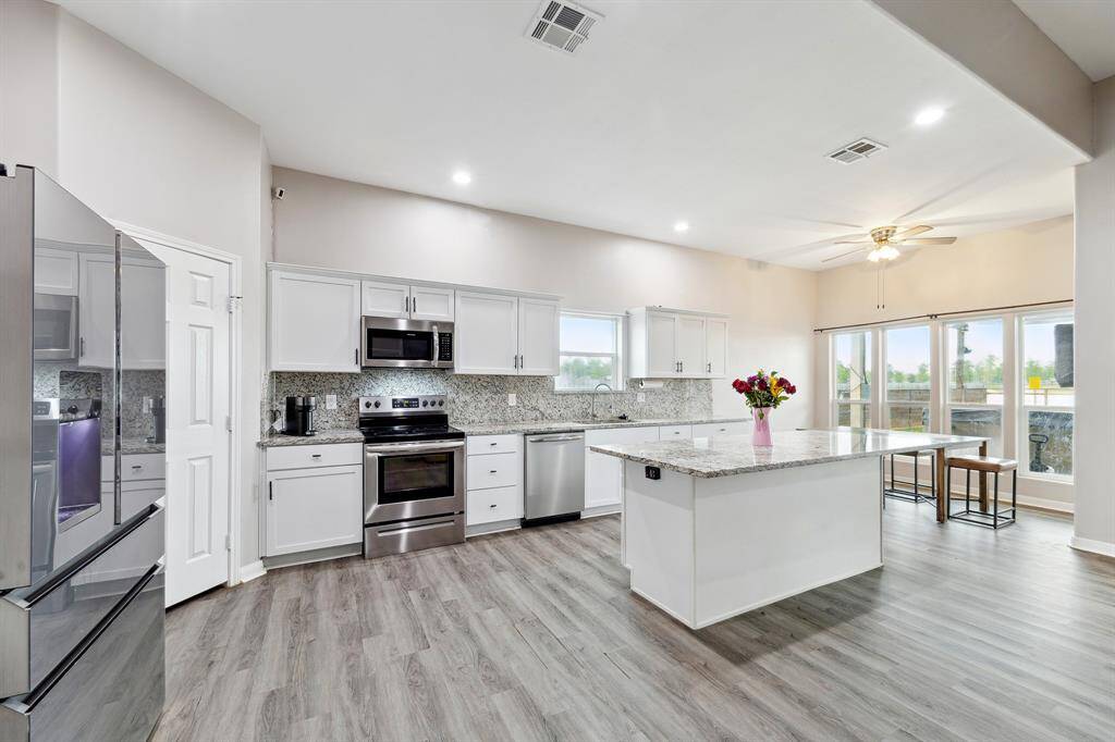 Kitchen Open to dining and living