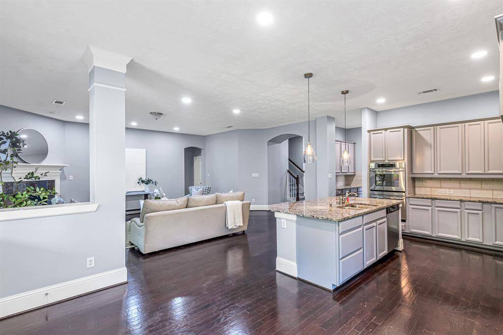 The kitchen is open to the family room and the very spacious breakfast room.