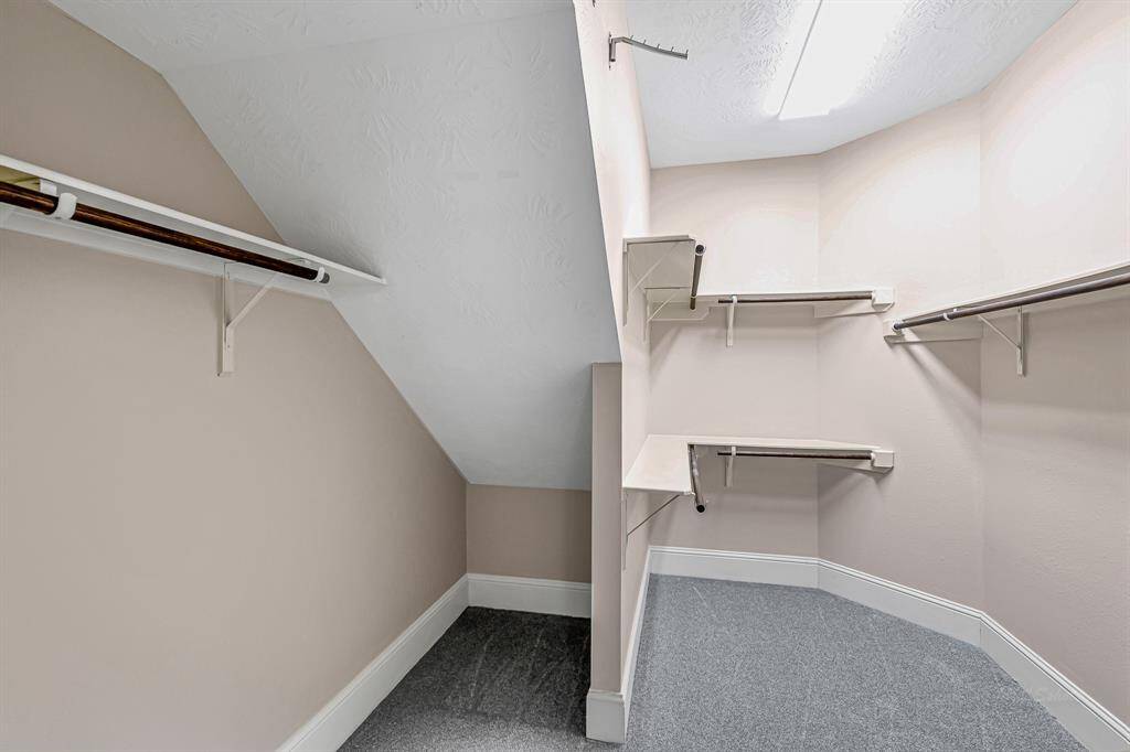 Primary closet is roomy!