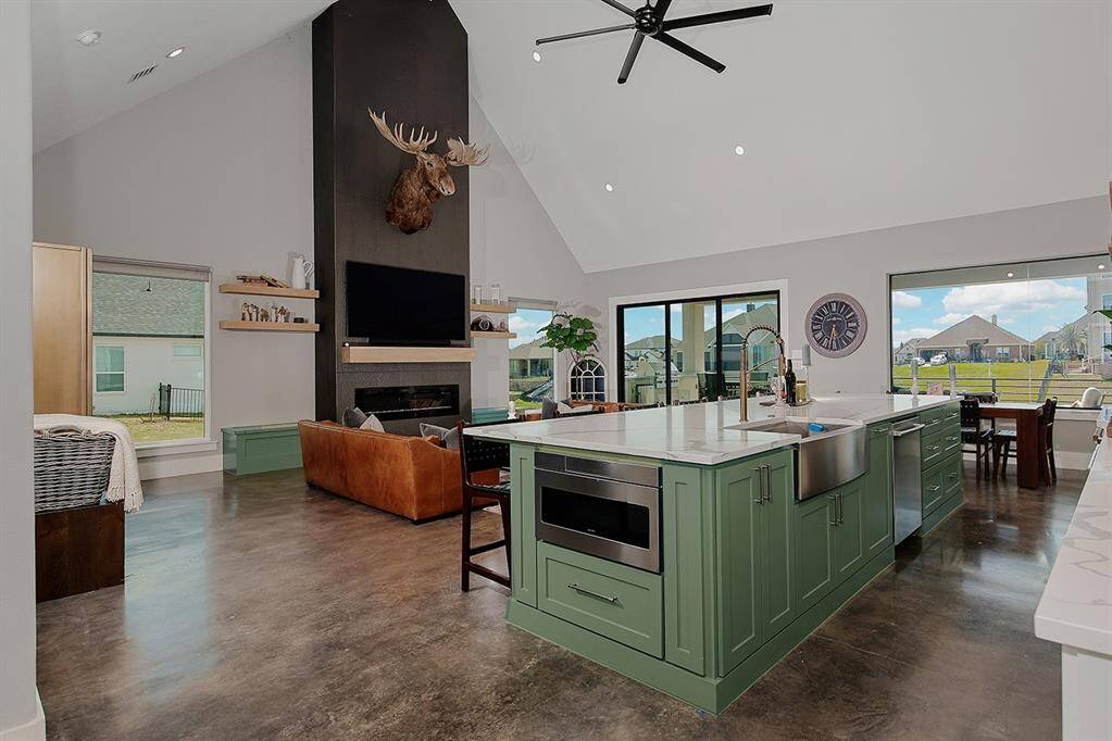 The living room is open to the kitchen allowing for the perfect entertaining space.