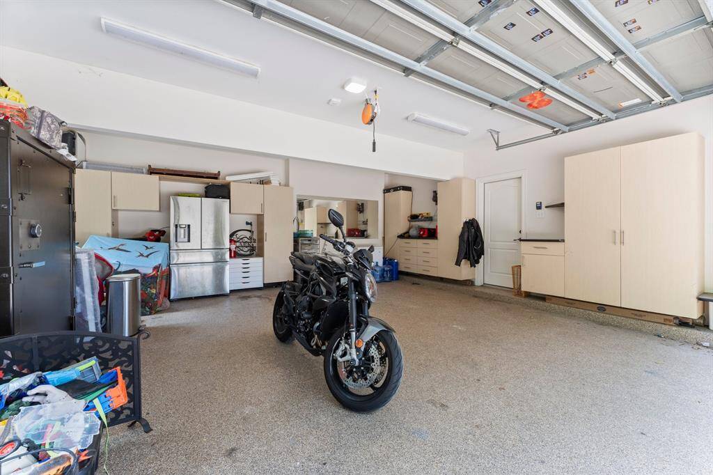 Two car garage with built ins!