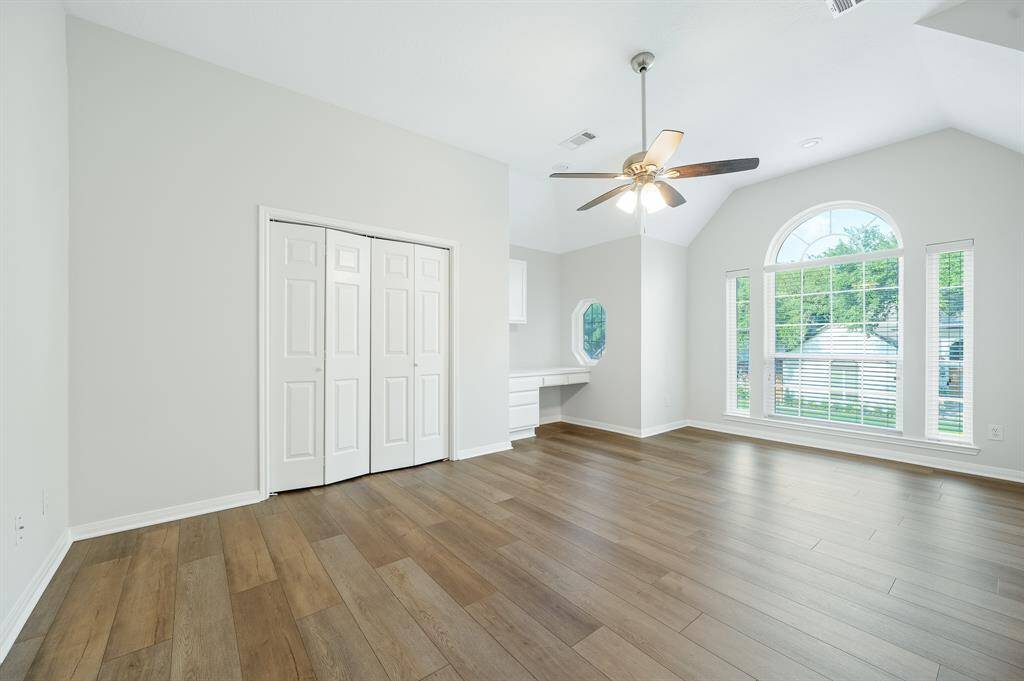 The game room with built-in desk is large enough for anything you want to do!