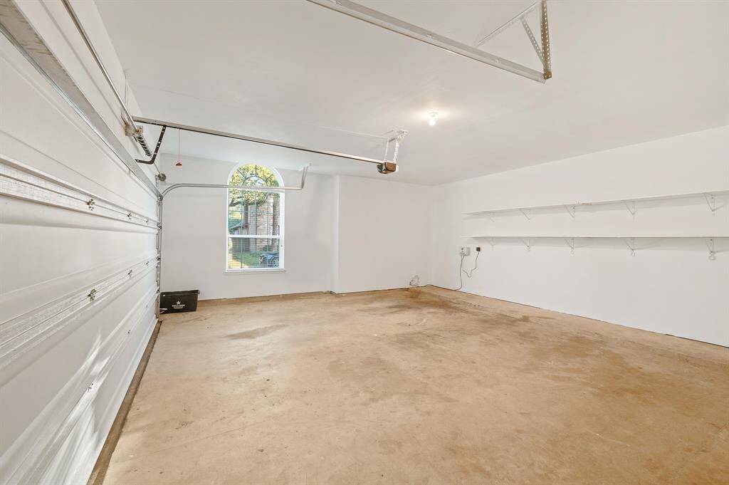 An oversize 2 car garage