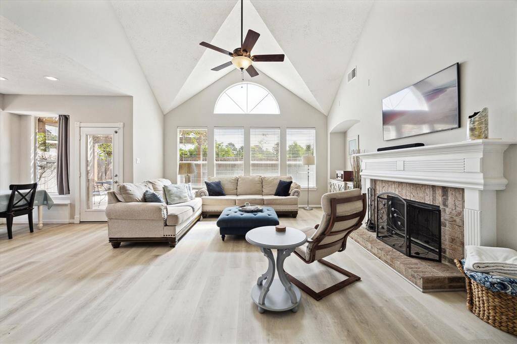 Welcoming neutral flooring and freshly painted walls, doors and trim are found throughout the home.