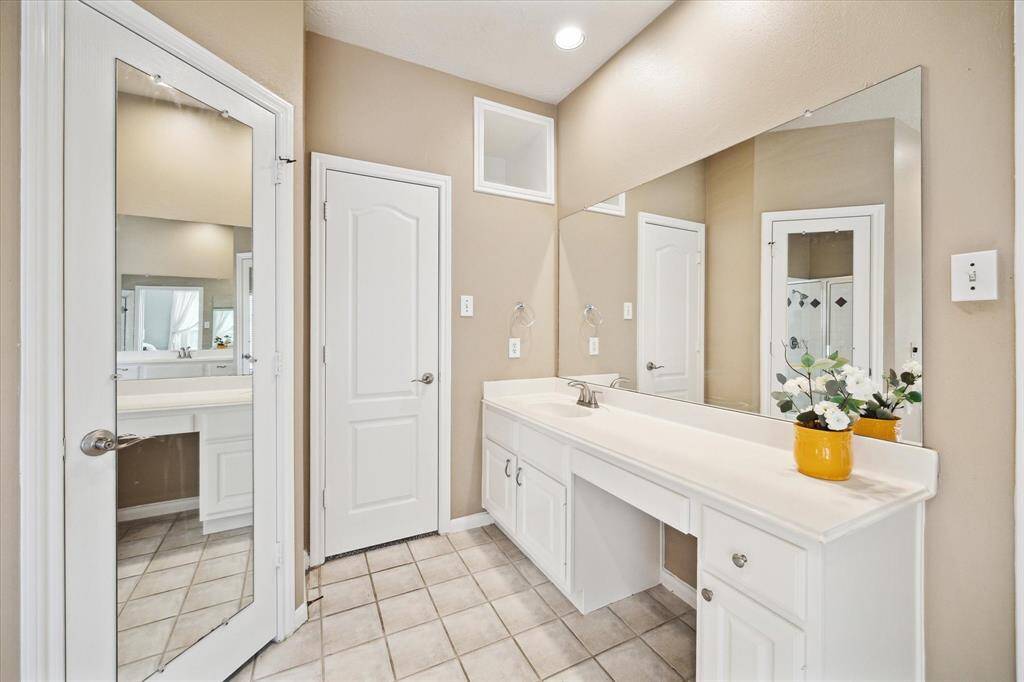 Expansive counter and vanity space for all your needs.