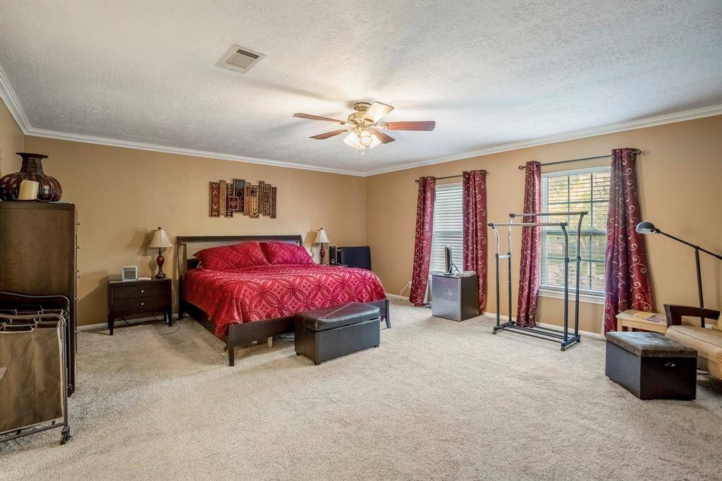 The primary bedroom could easily be arranged to add a separate seating area.