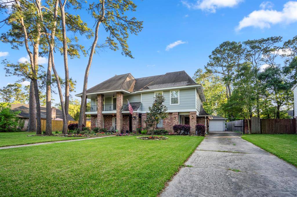 The driveway gate creats a great space for play as well as privacy.