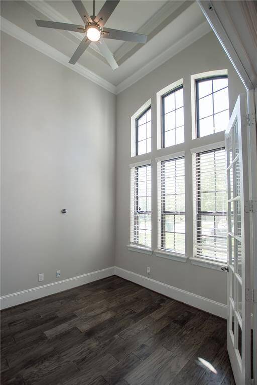 Vaulted ceilings in the front study with tons of natural light