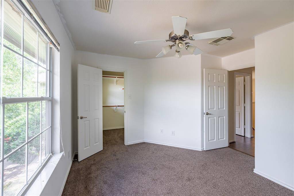 virtually staged living and primary bedroom