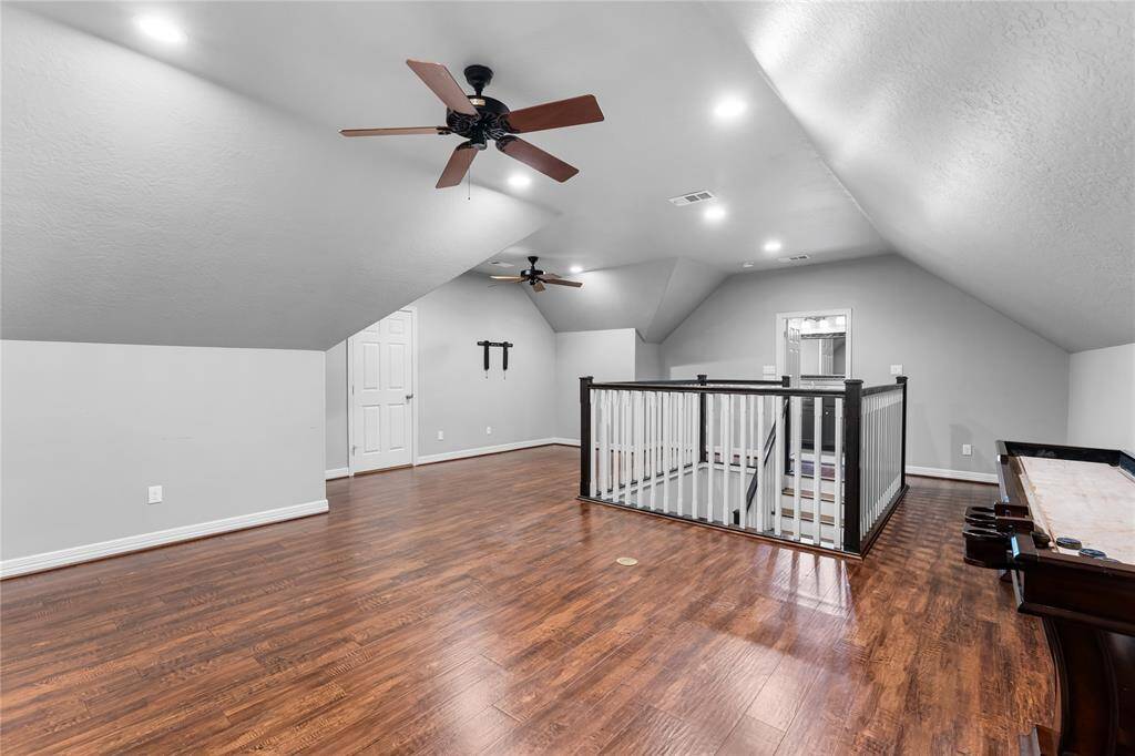 Upstairs game/flex space offers an array of options!