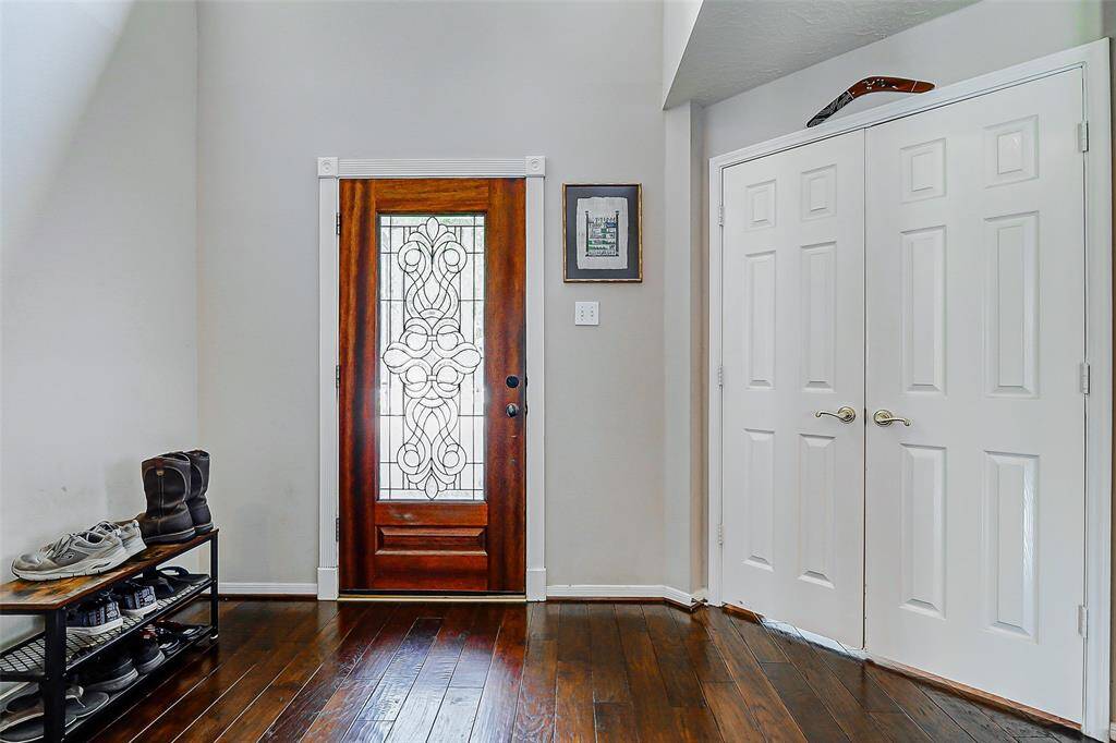 Front door entry and doors for the office/study