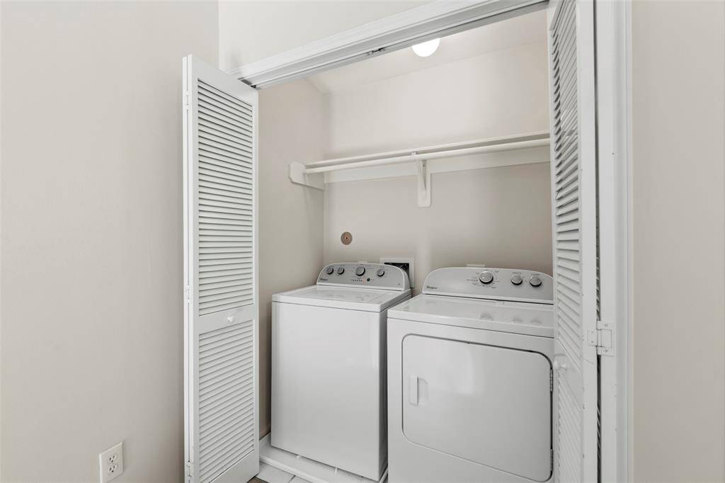Laundry convenience included: washer and dryer are yours with the home