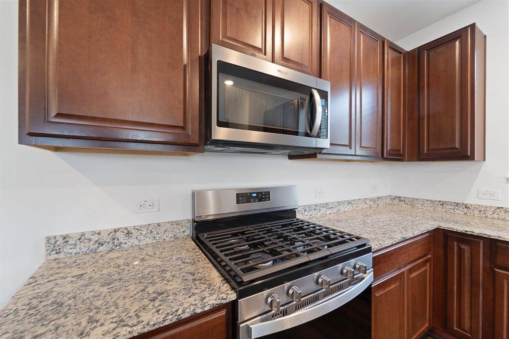 Gas oven and cooktop.