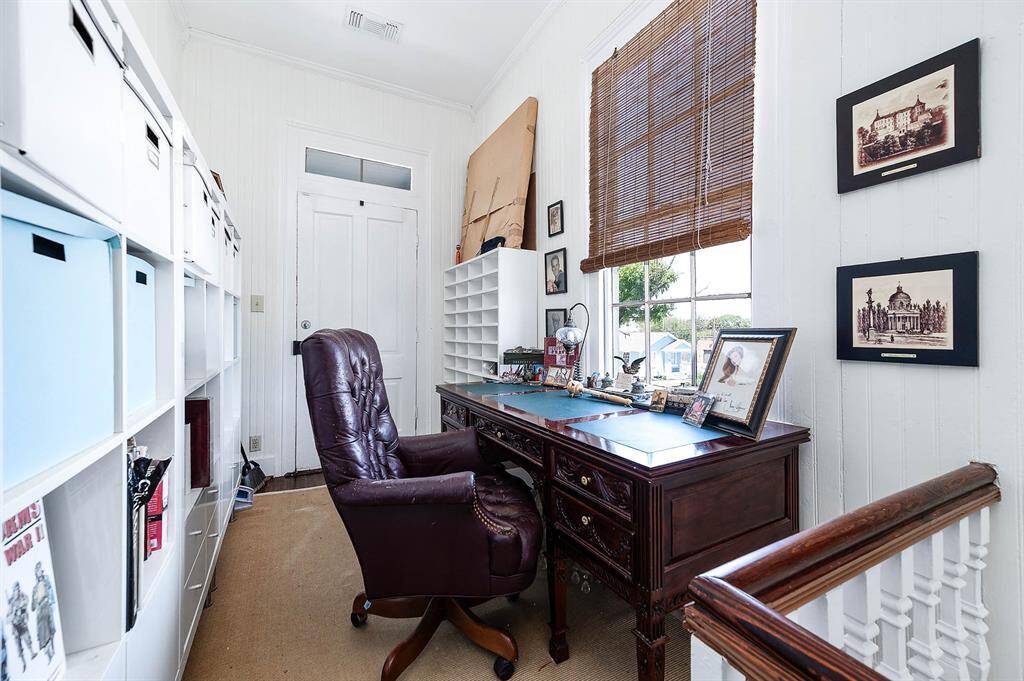 Upstairs hall space currently serving as home office.