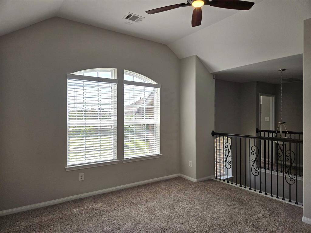 Game room upstairs pre wired for media room, as per seller.