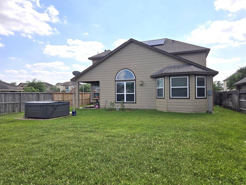 The home has solar panels that could lower your electric bills.