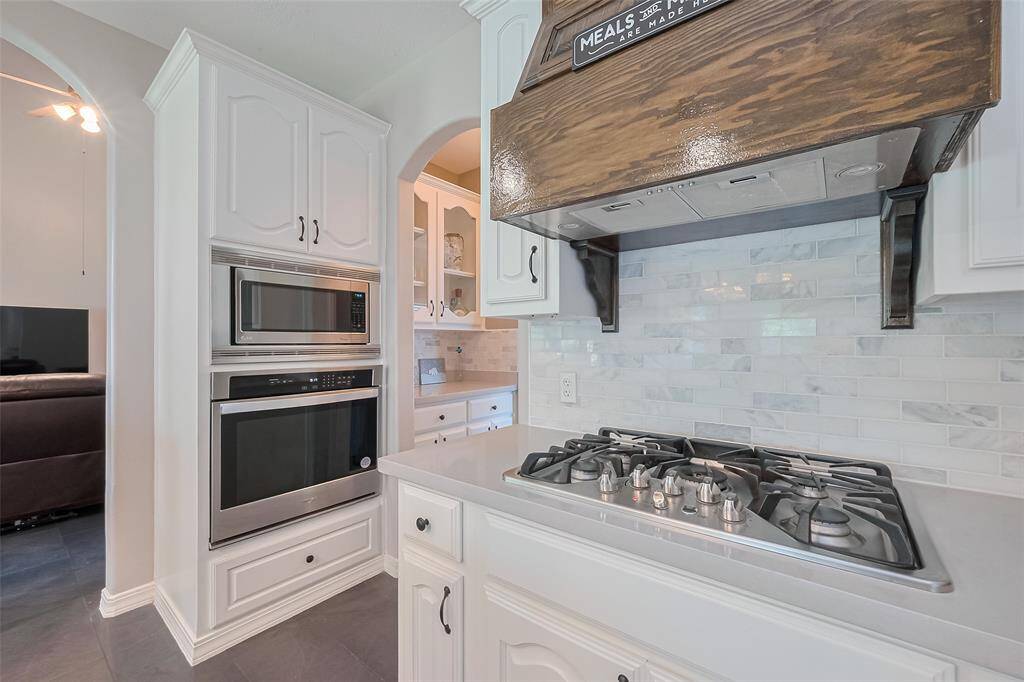 Built in custom vent hood.