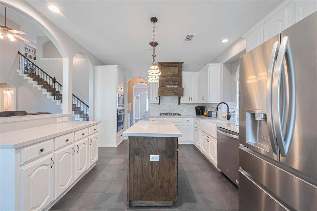 Kitchen opens to the family room.
