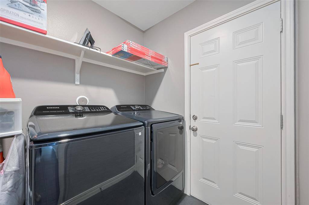 Laundry on the first floor.