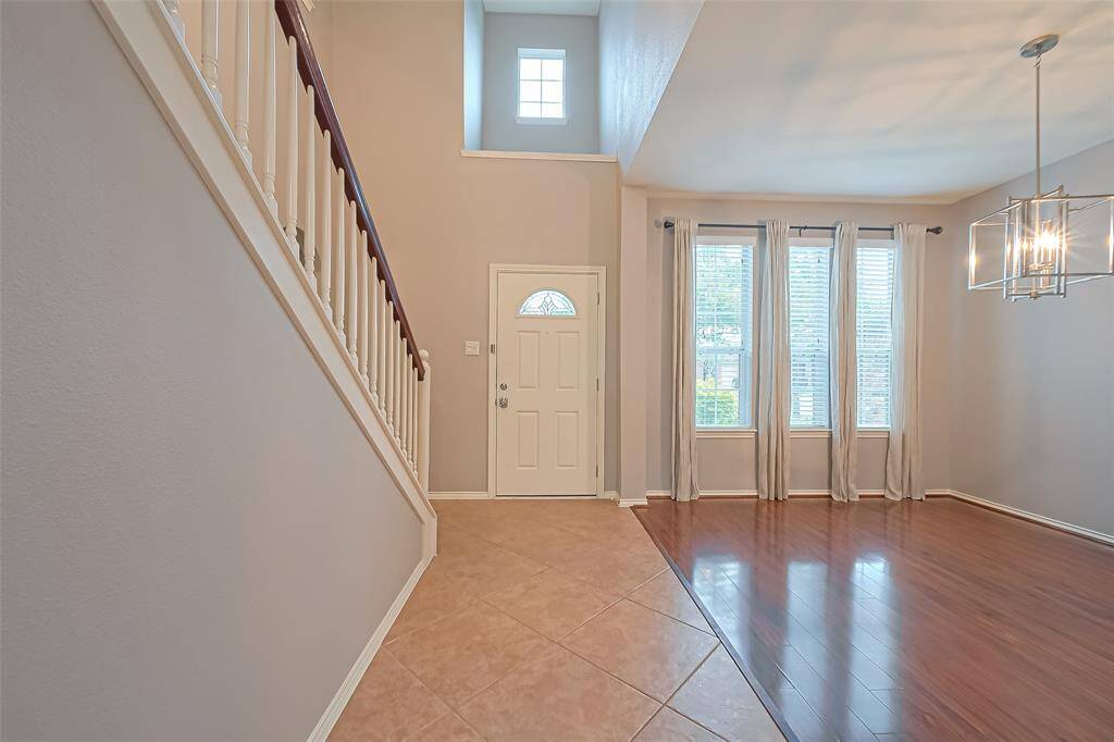 Entry and dining room