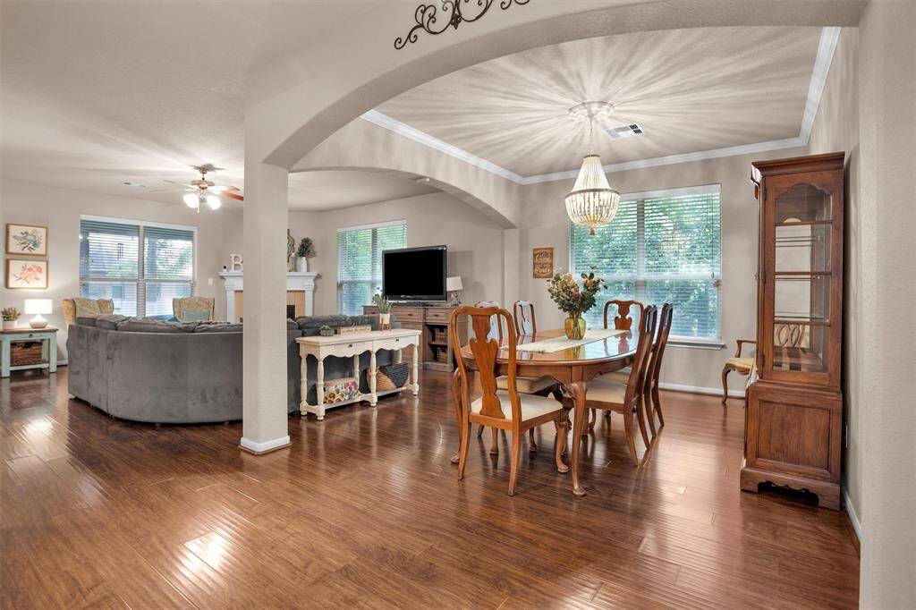 Elegant dining room seamlessly connected to the spacious living area.