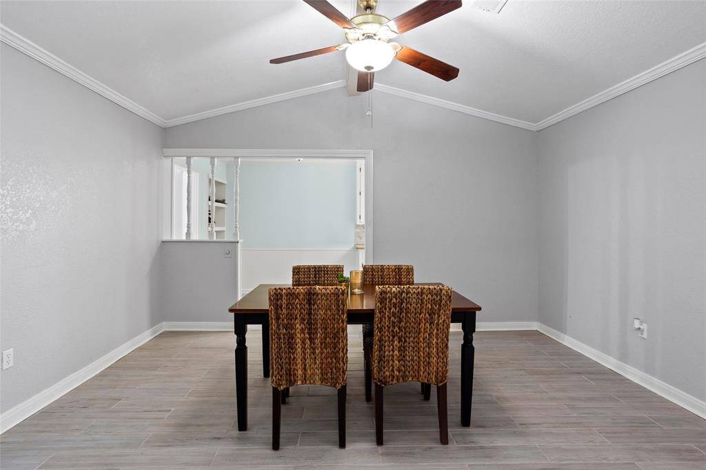 Dining area can fit buffet table, china cabinet and/or larger table!