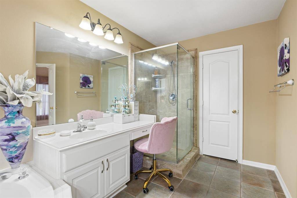 Primary bath also includes a private water closet and HUGE closet.