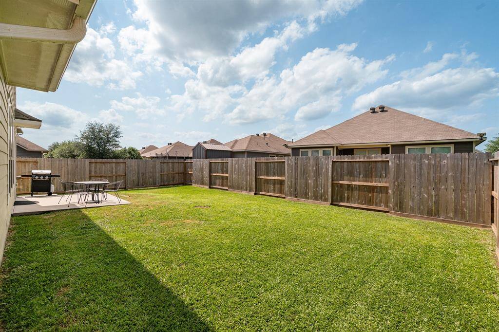 Backyard with New Fence
