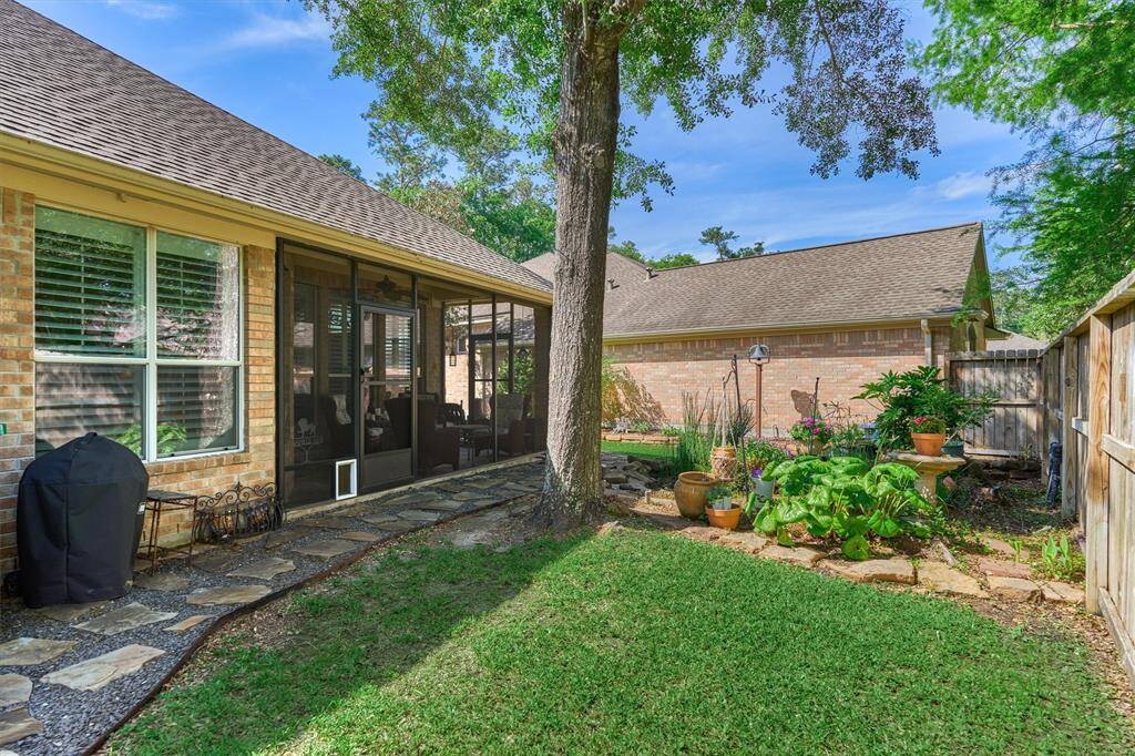The back and side yards are ideally sized for easy maintenance.