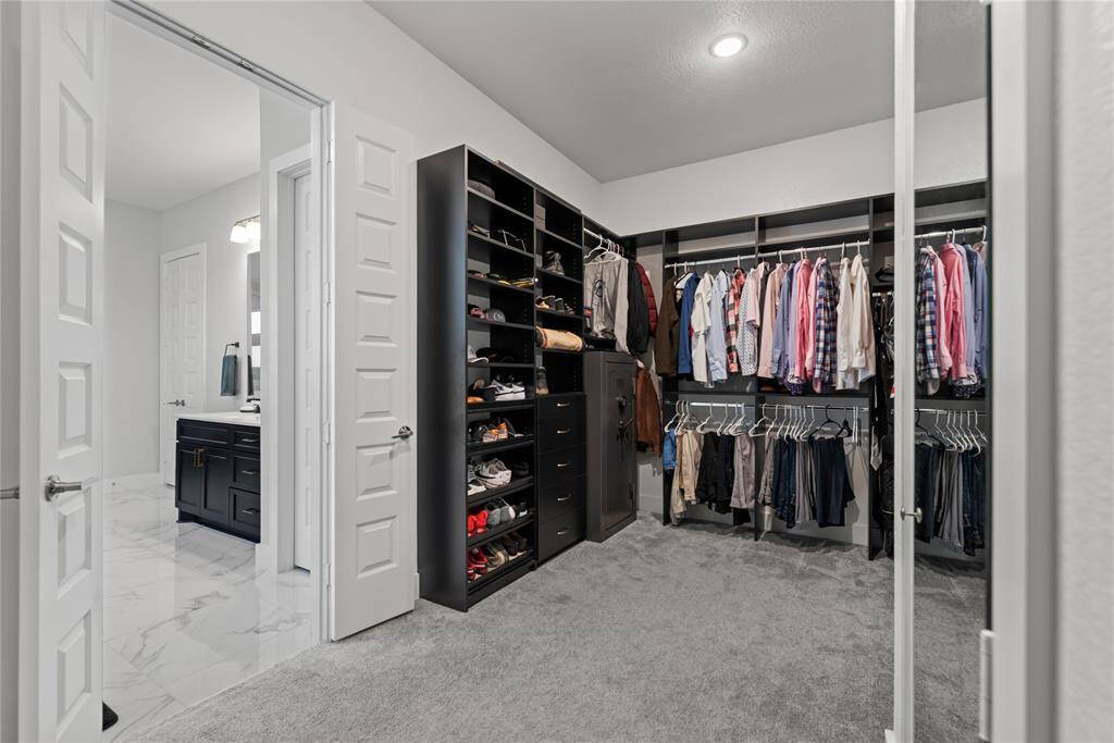 Custom designed walkin closet