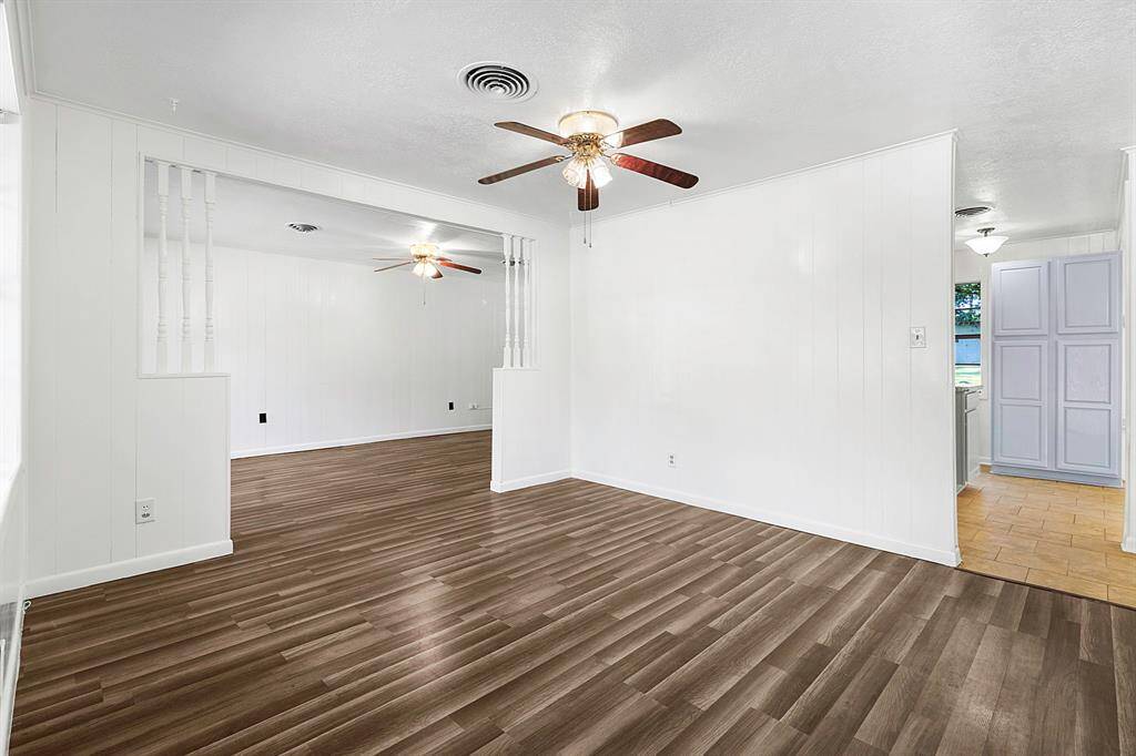 front door view of the open living room area